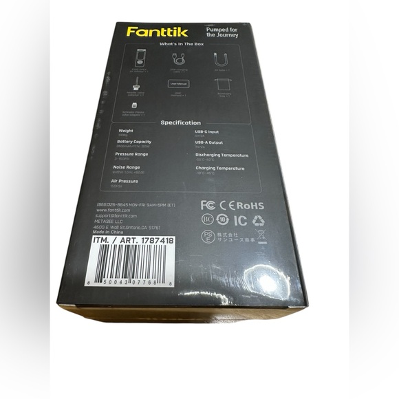 FANTTIK NEW IN SEALED BOX S100 APEX AIR INFLATOR 150 PSI MAX - Picture 4 of 10